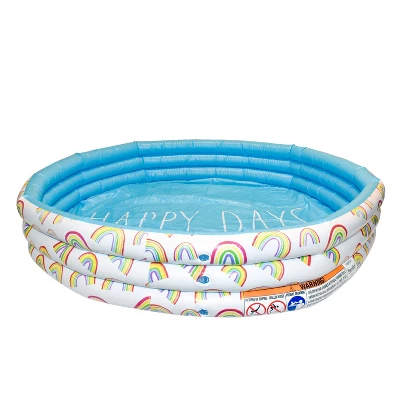 CocoNut Float Rae Dunn 54" Mini/Kiddie Pool - Rainbow Pattern - HAPPY DAYS 4 CocoNut Float Rae Dunn 54" Mini/Kiddie Pool - Rainbow Pattern - HAPPY DAYS - Image 2