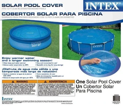 Intex 12-Foot Easy Set And Metal Frame Swimming Pool Solar Cover Tarp (2 Pack) 3 Intex 12-Foot Easy Set And Metal Frame Swimming Pool Solar Cover Tarp (2 Pack)