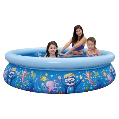 JLeisure 17788 Sun Club 6.75' X 18.5" 2 To 3 Person Capacity Sea World 3D Kids Above Ground Inflatable Outdoor Backyard Kiddie Swimming Pool, Blue 4 JLeisure 17788 Sun Club 6.75' X 18.5" 2 To 3 Person Capacity Sea World 3D Kids Above Ground Inflatable Outdoor Backyard Kiddie Swimming Pool, Blue - Image 2